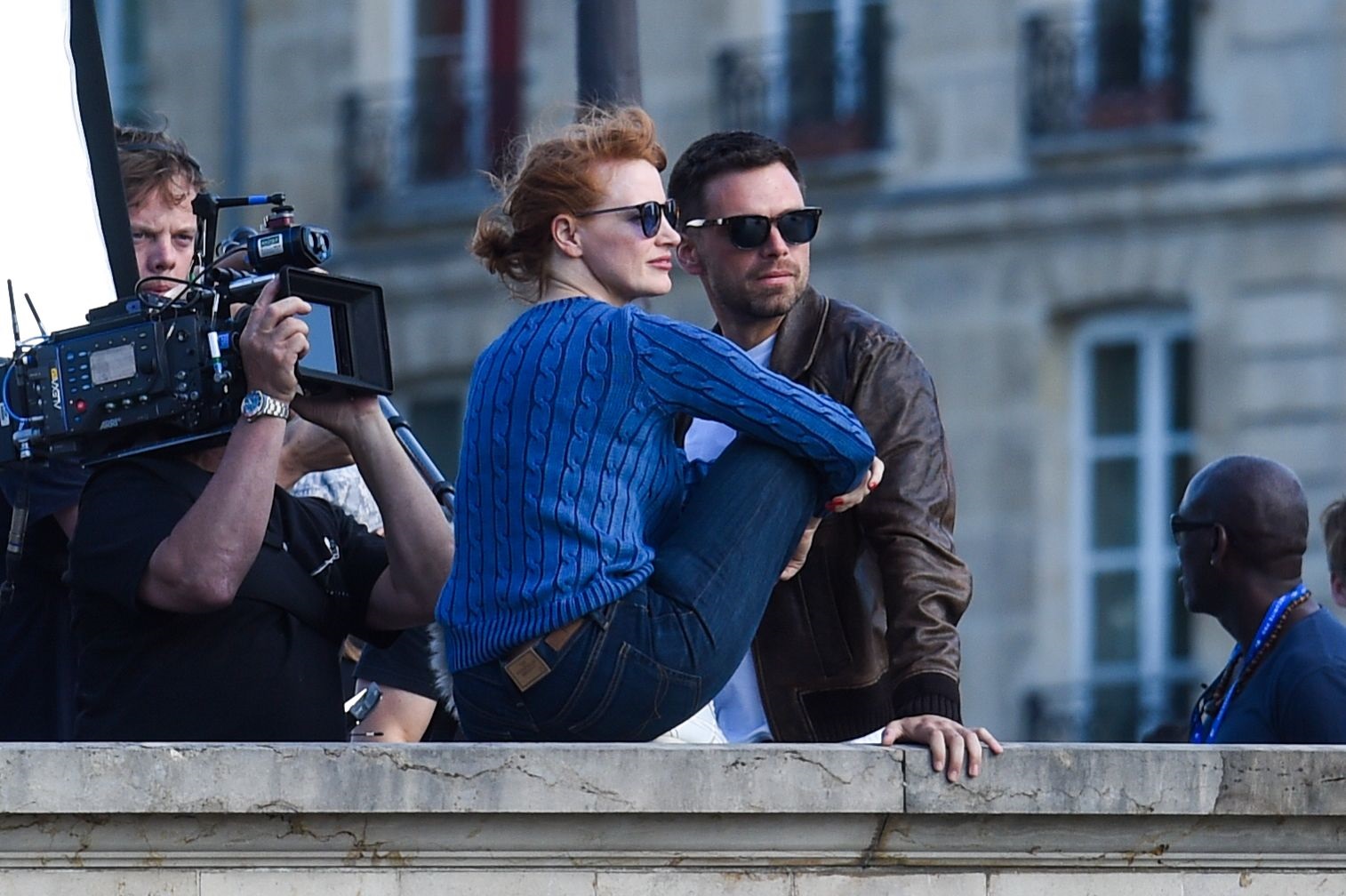 Jessica Chastain On The Sets Of 355 In Paris