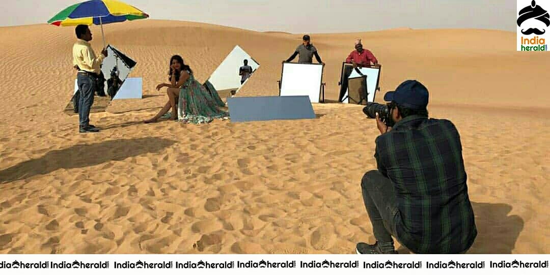 Kajal Aggarwal At Desert Shooting Spot