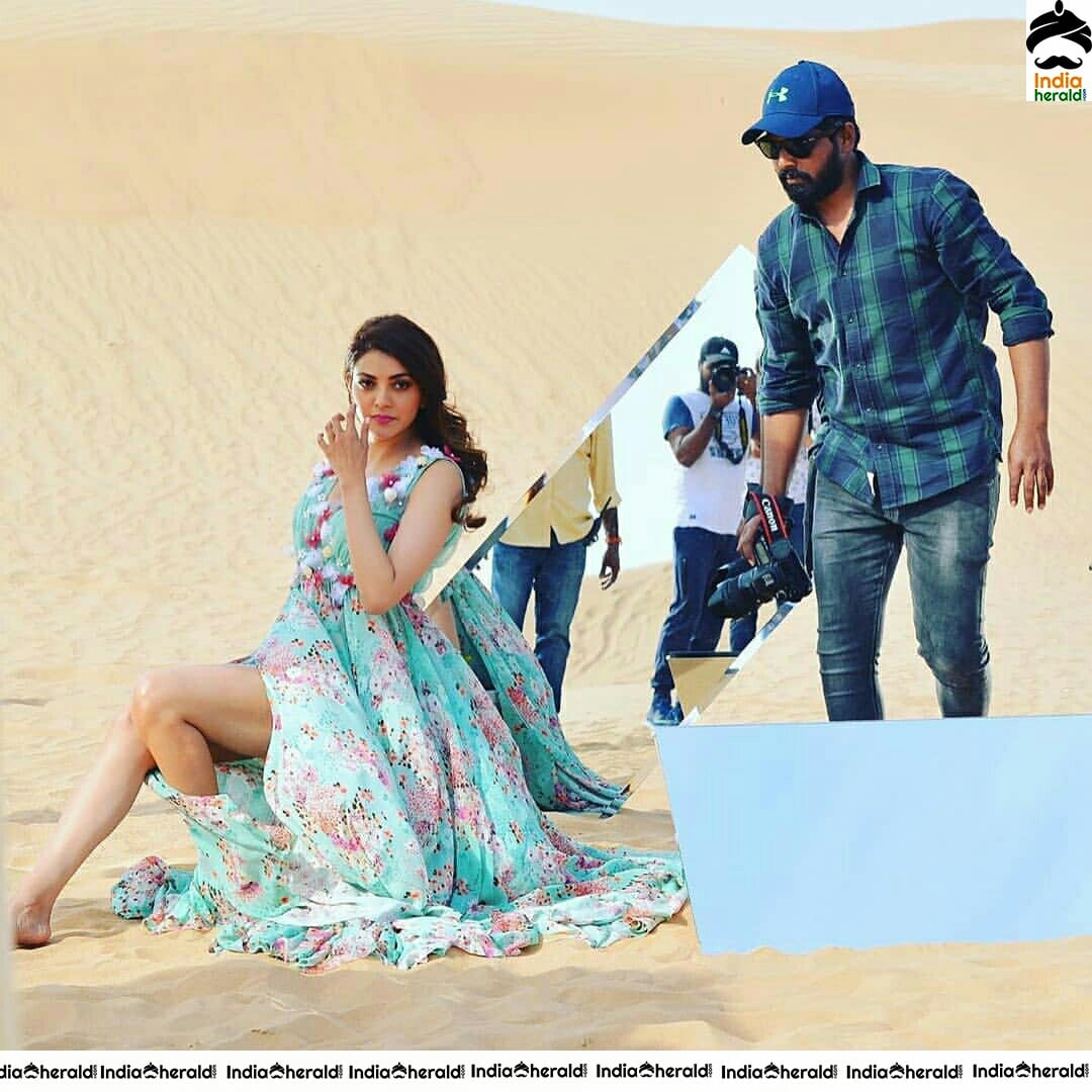Kajal Aggarwal At Desert Shooting Spot