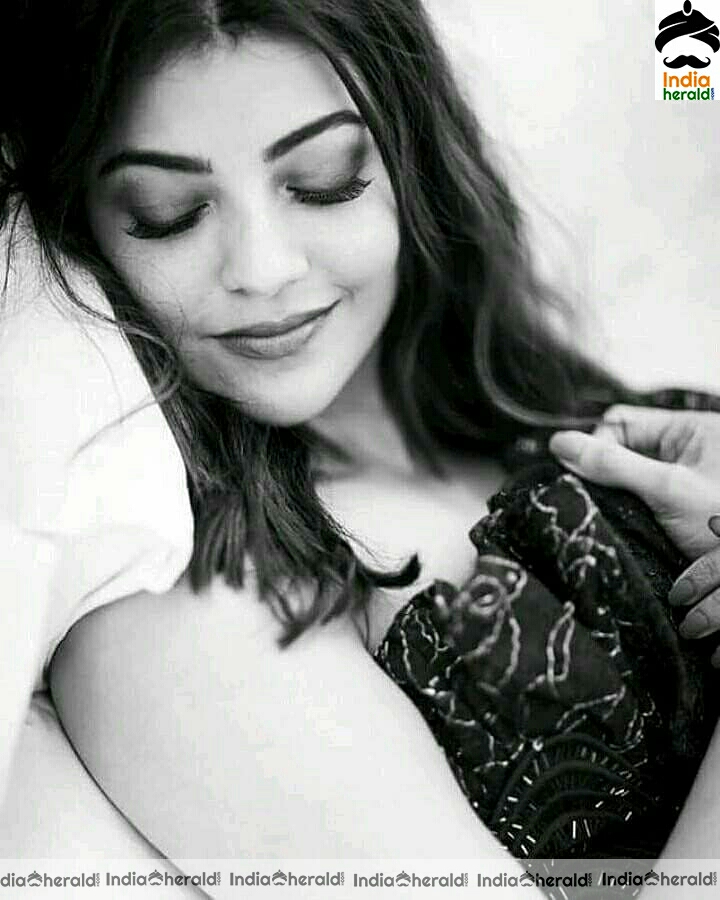 Kajal Aggarwal Cute Black and White Photoshoot