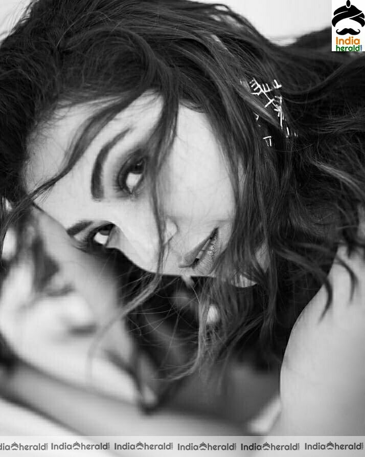 Kajal Aggarwal Cute Black and White Photoshoot