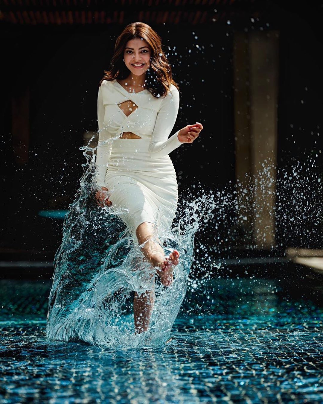 Kajal Aggarwal Hot In White Photoshoot