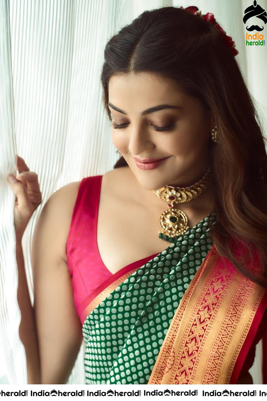 Kajal Aggarwal Latest Hot Photos in Saree from various Public appearances