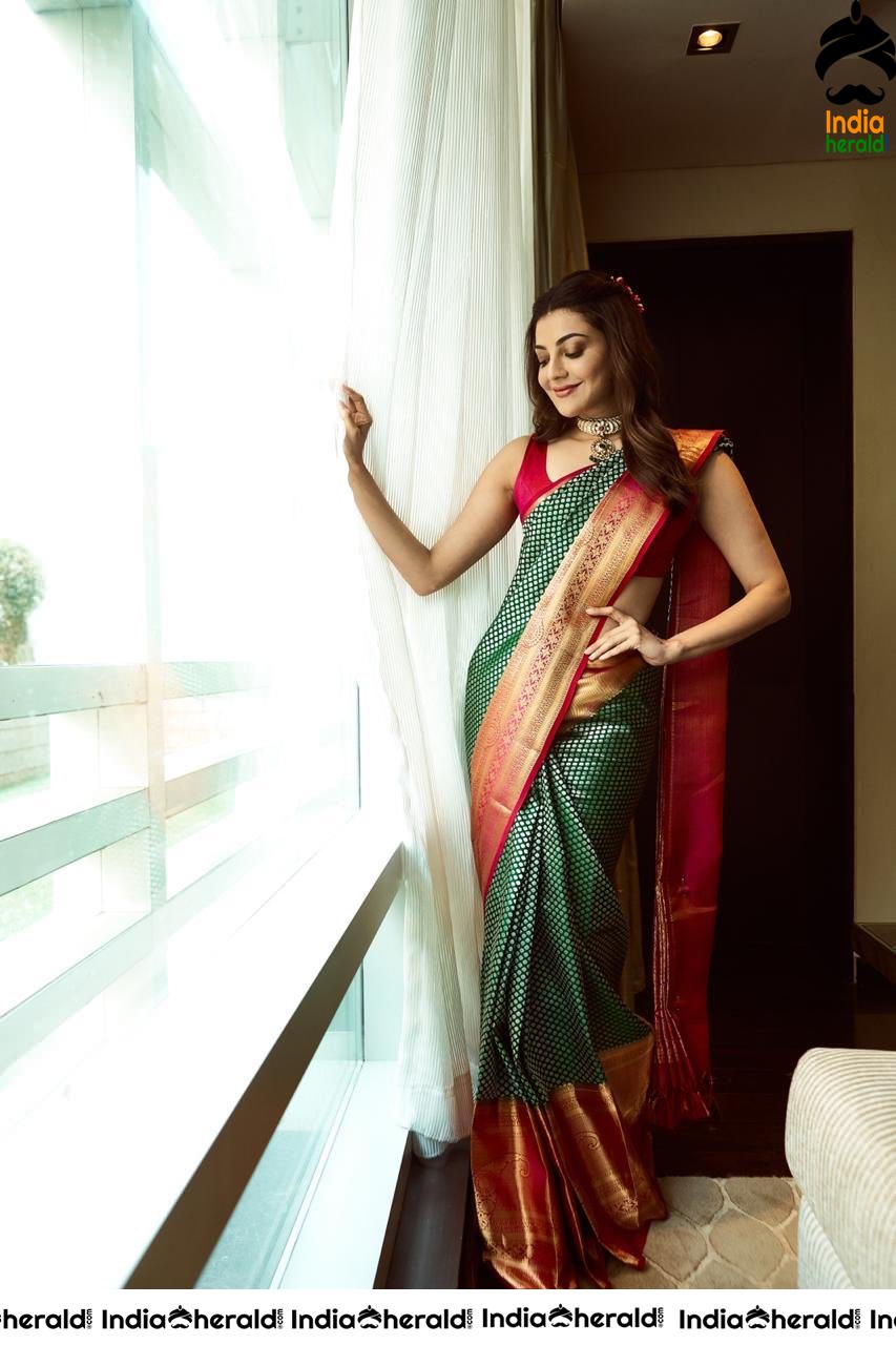 Kajal Aggarwal Latest Hot Photos in Saree from various Public appearances