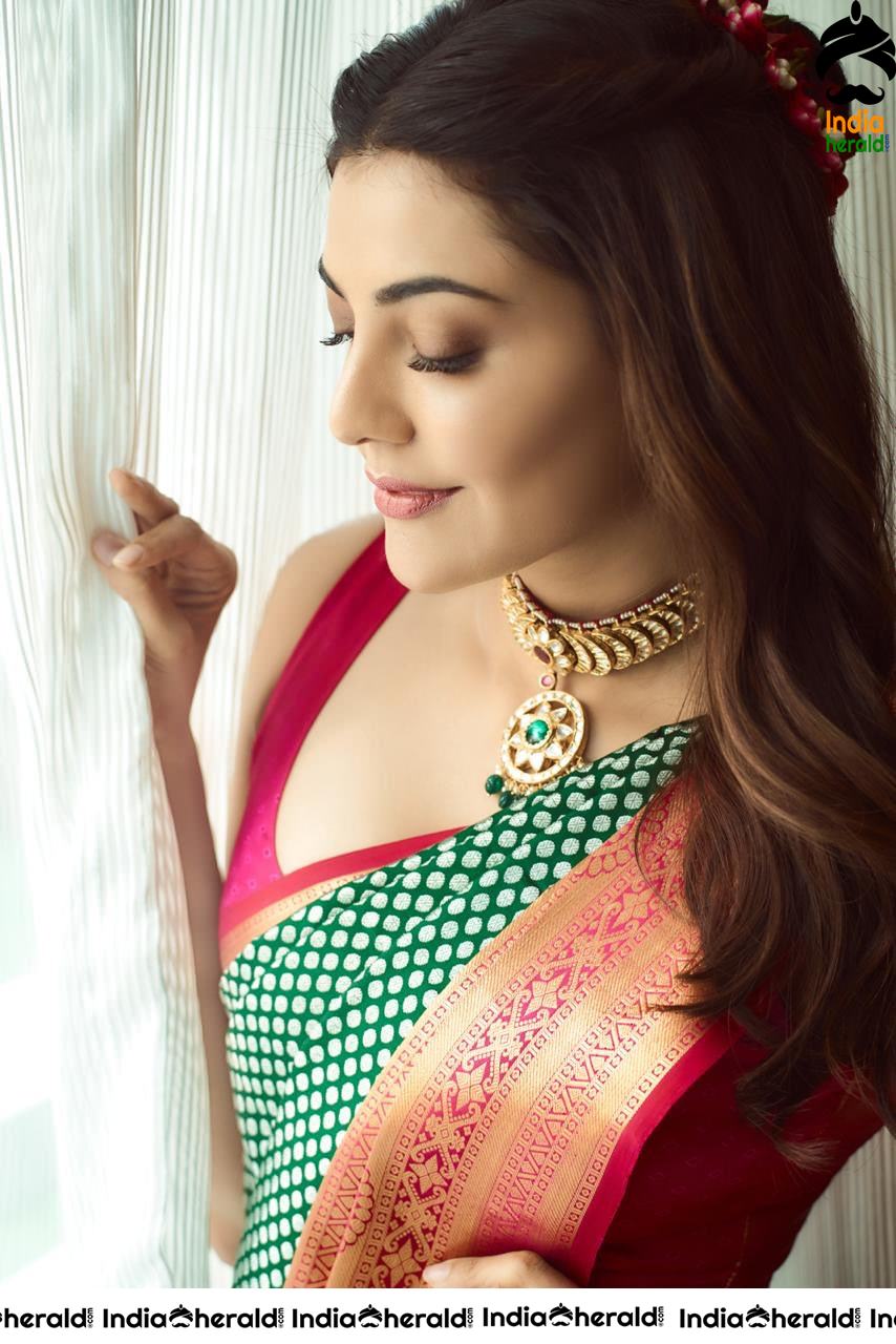 Kajal Aggarwal Latest Hot Photos in Saree from various Public appearances