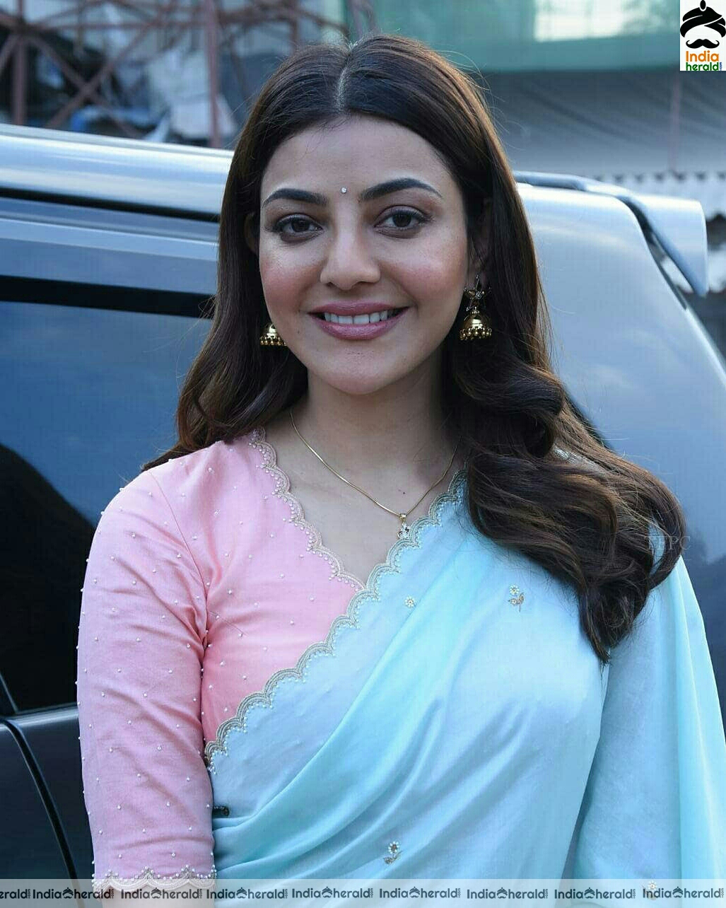 Kajal Aggarwal looking gorgeous like a Barbie doll in saree