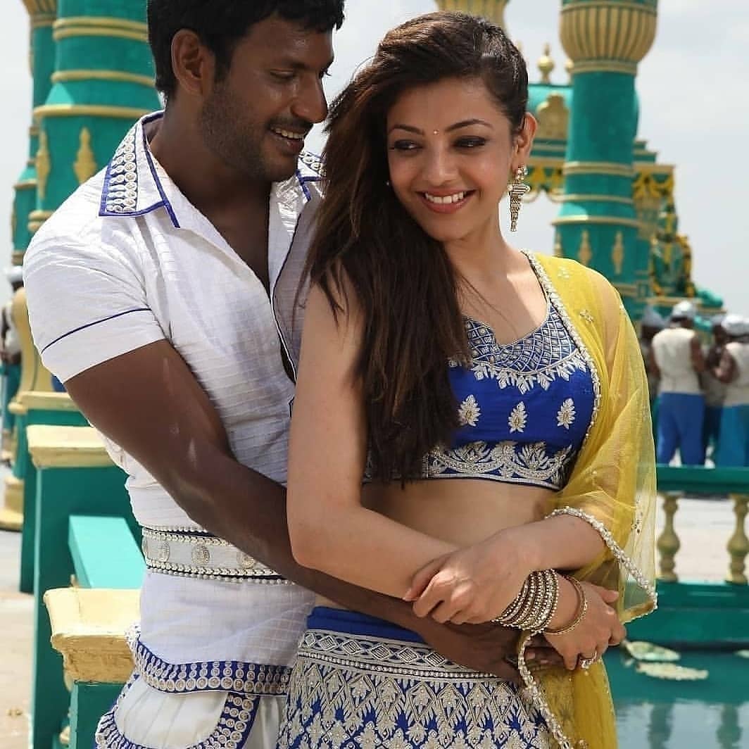 Kajal Aggarwal Sexy In Saree With Vishal