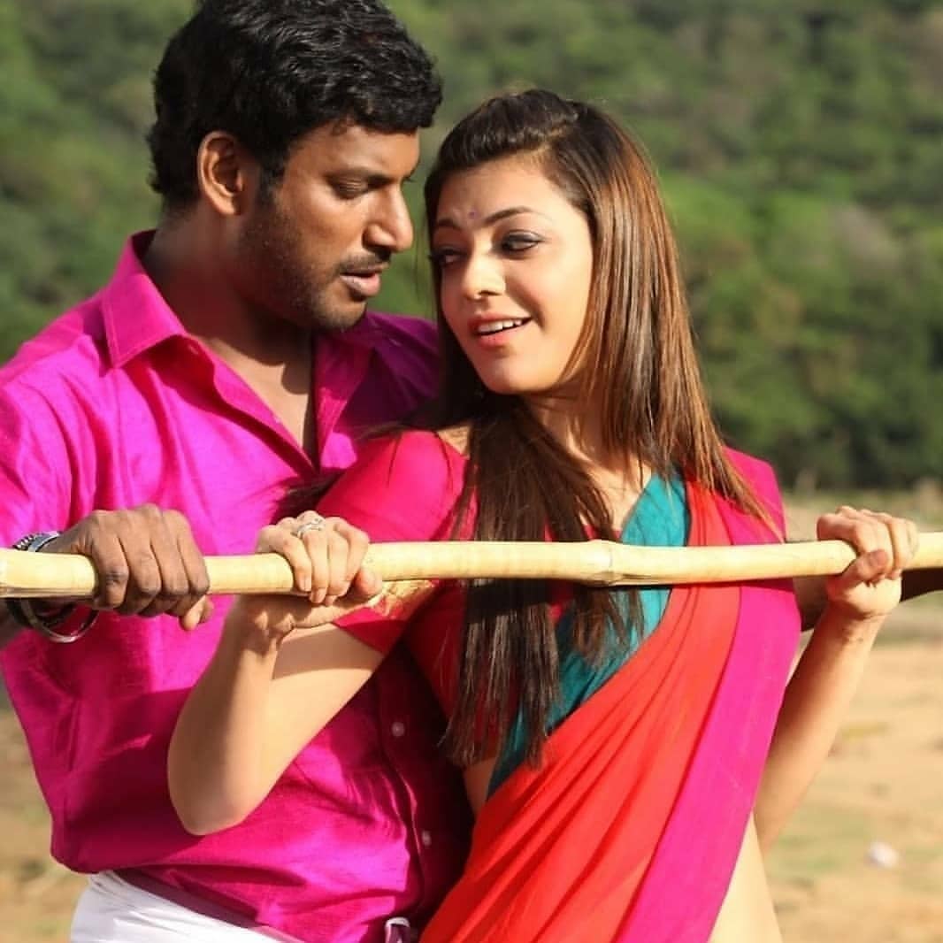 Kajal Aggarwal Sexy In Saree With Vishal