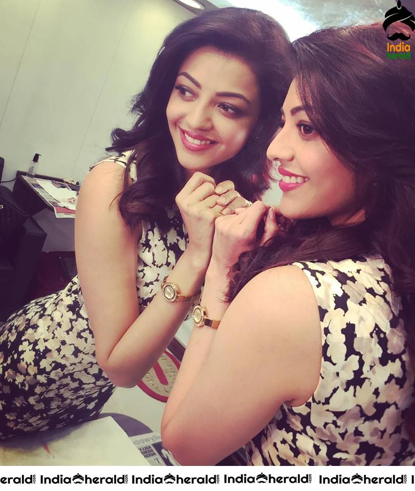 Kajal Aggarwal Showing Hotness in Tight Blouse Wear in these Photos Set 1