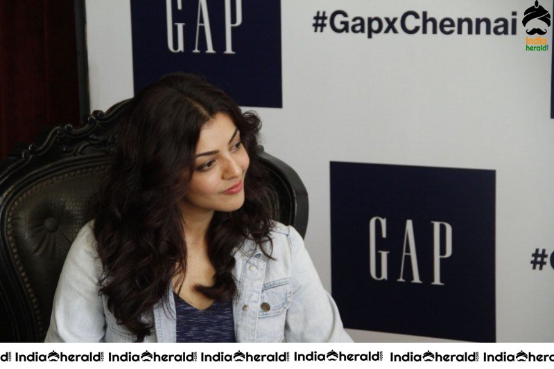 Kajal Aggarwal shows her Slender Thighs at GAP Store opening
