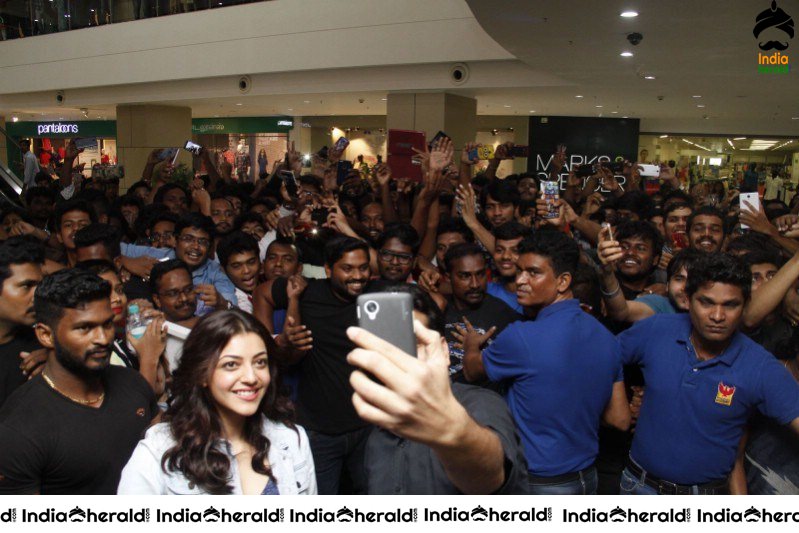 Kajal Aggarwal shows her Slender Thighs at GAP Store opening