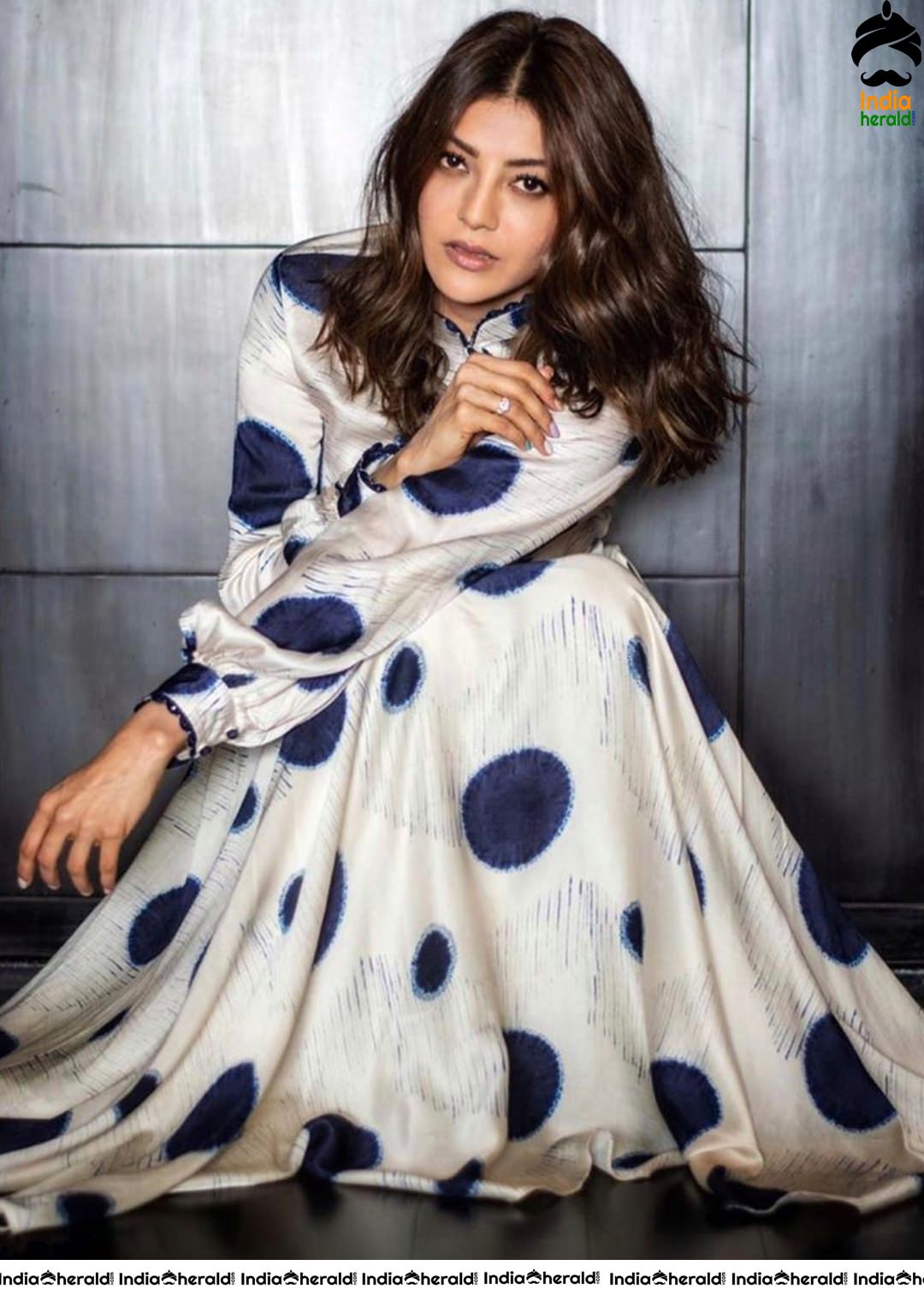 Kajal Aggarwal Spotted in Polka Dotted Frock
