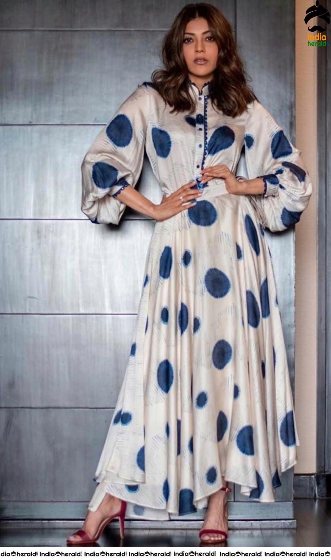 Kajal Aggarwal Spotted in Polka Dotted Frock