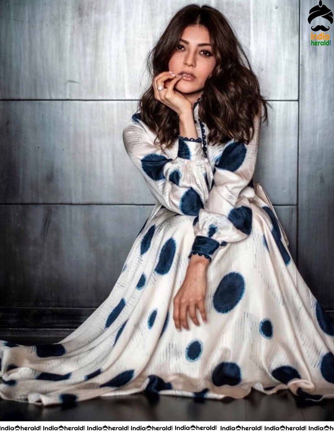 Kajal Aggarwal Spotted in Polka Dotted Frock