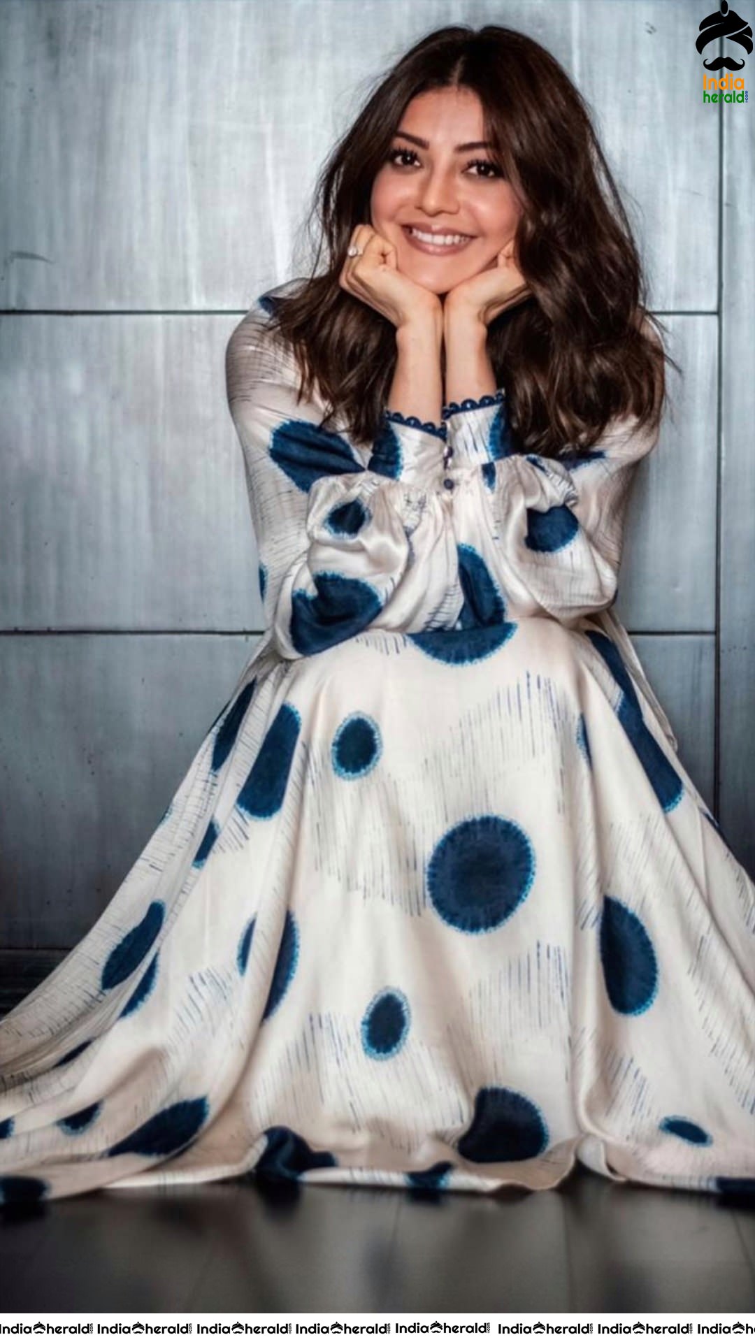 Kajal Aggarwal Spotted in Polka Dotted Frock