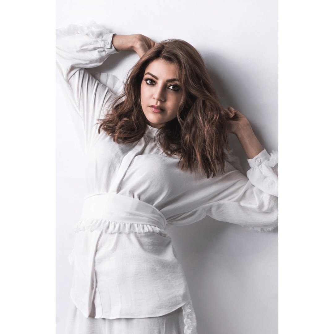 Kajal Aggarwal Style Stills In All White