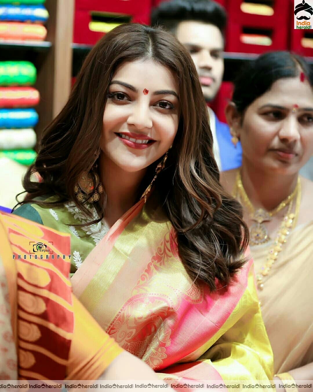 Kajal Aggarwal Traditional Saree Stills