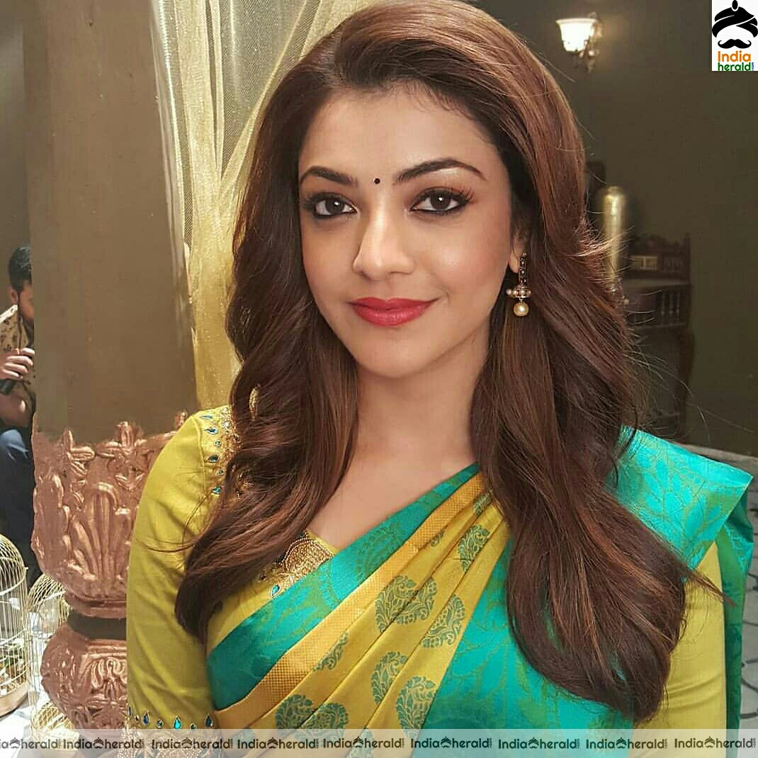 Kajal Aggarwal Traditional Saree Stills