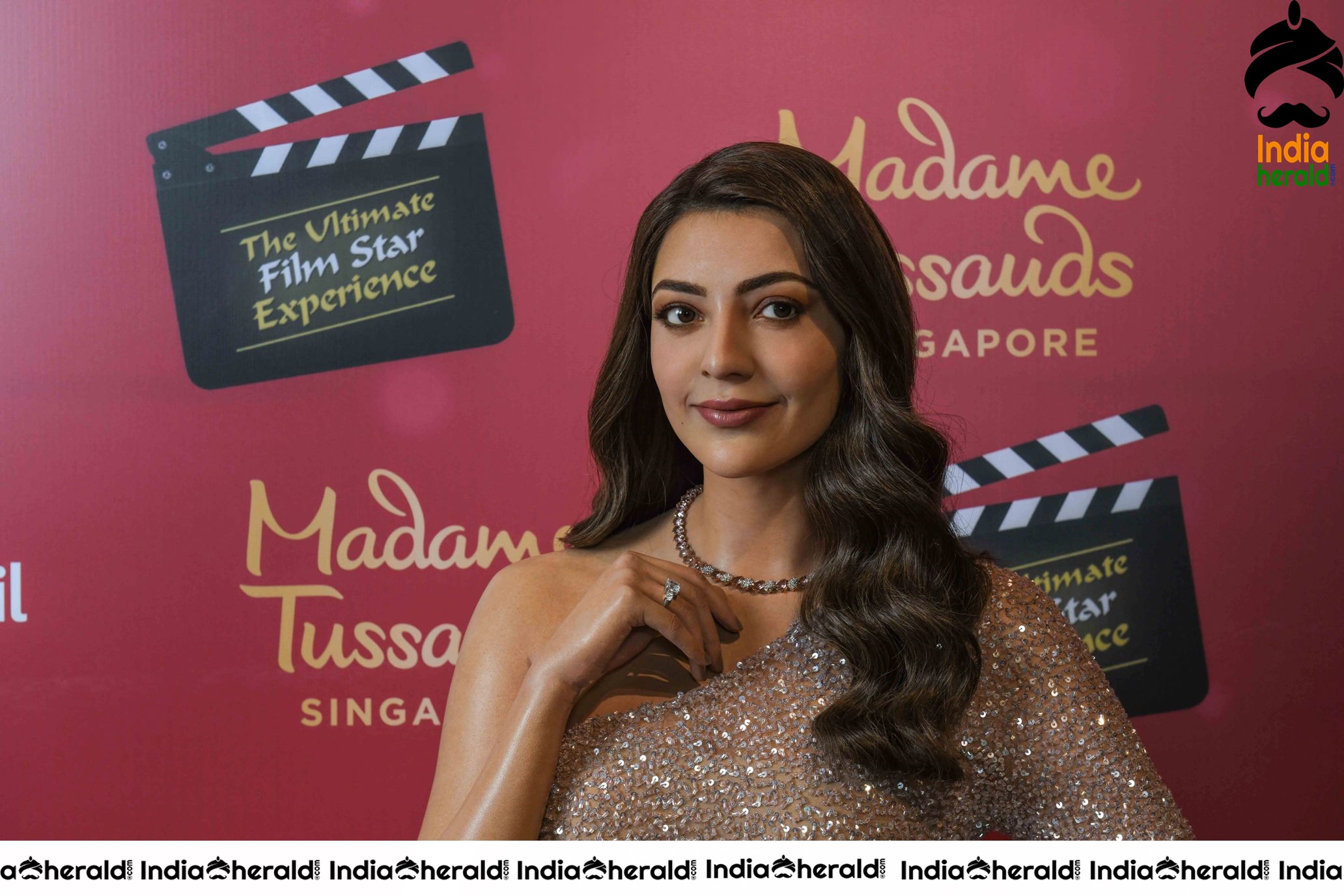 Kajal Aggarwal Wax Statue Launch in Singapore Madame Tussauds