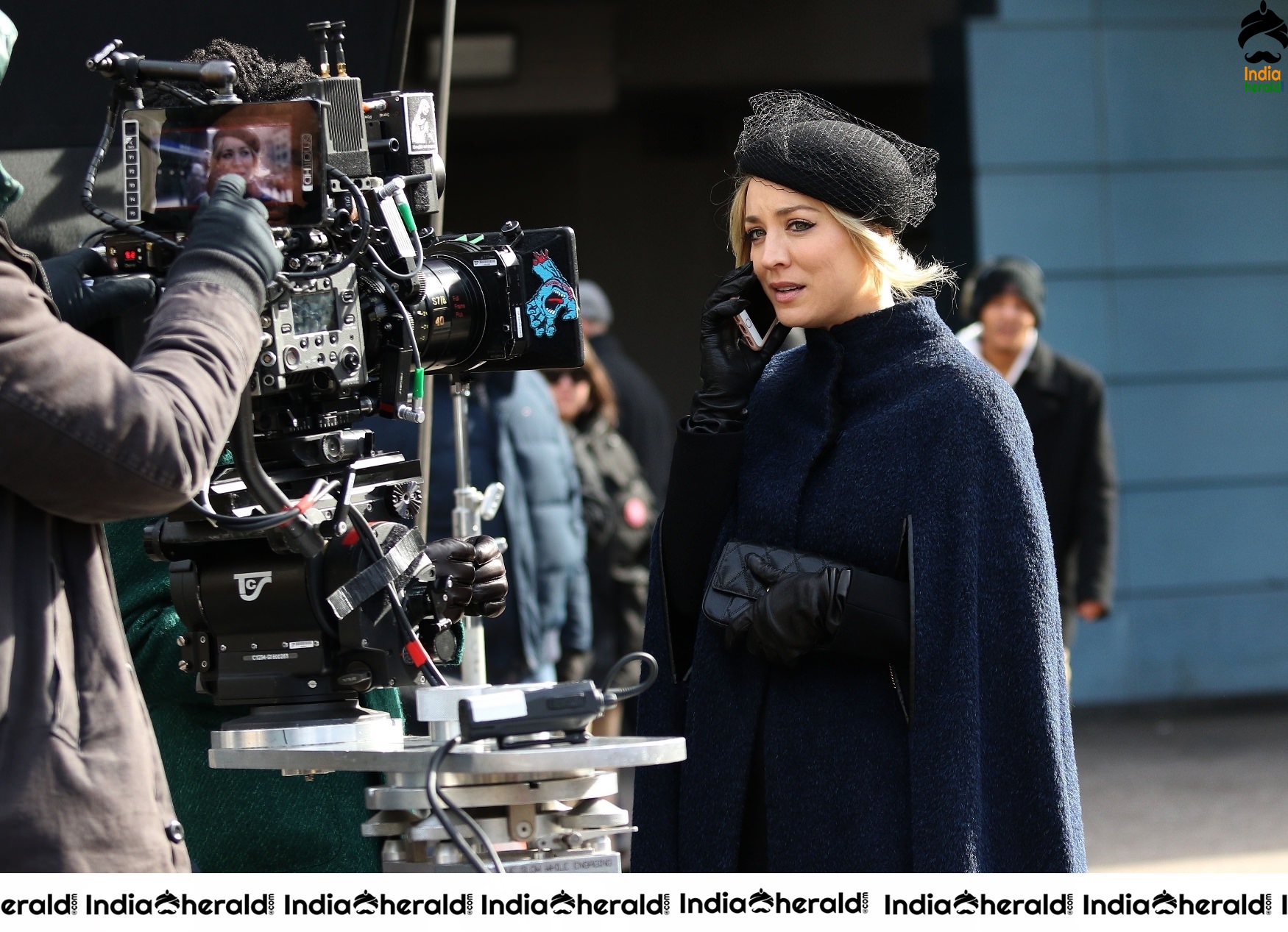 Kaley Cuoco spotted fliming of The Flight Attendant in NYC