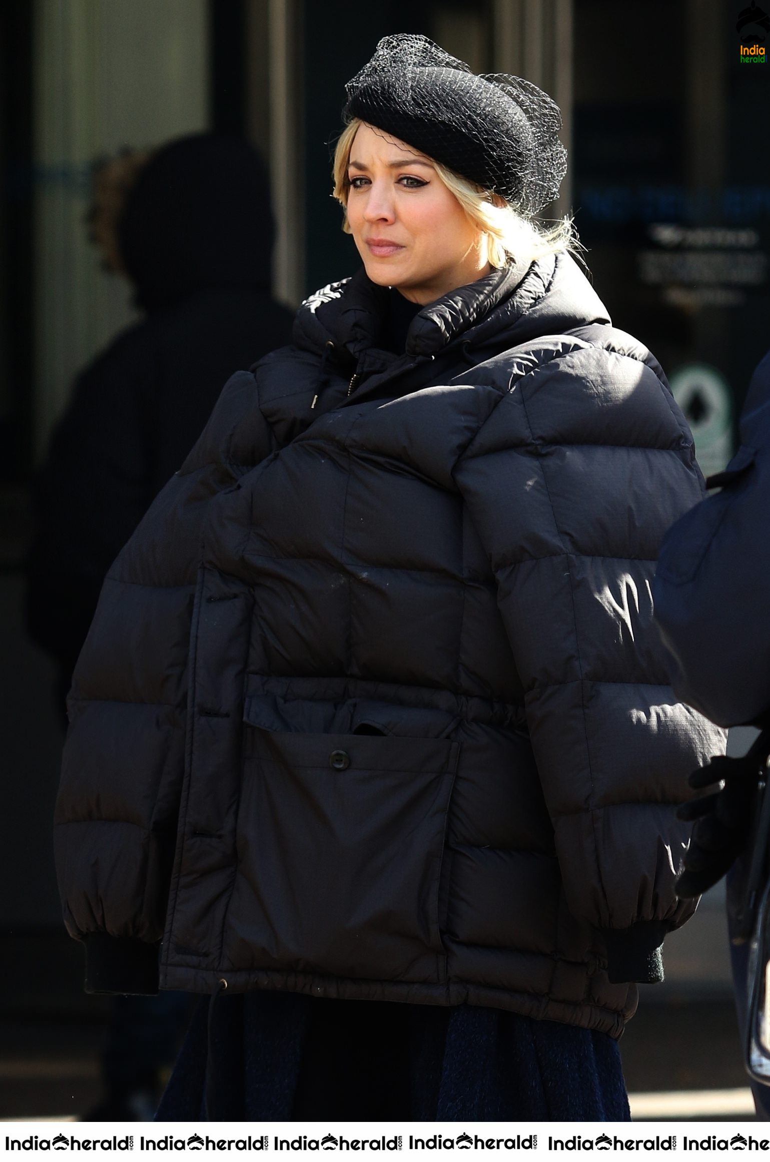 Kaley Cuoco spotted fliming of The Flight Attendant in NYC