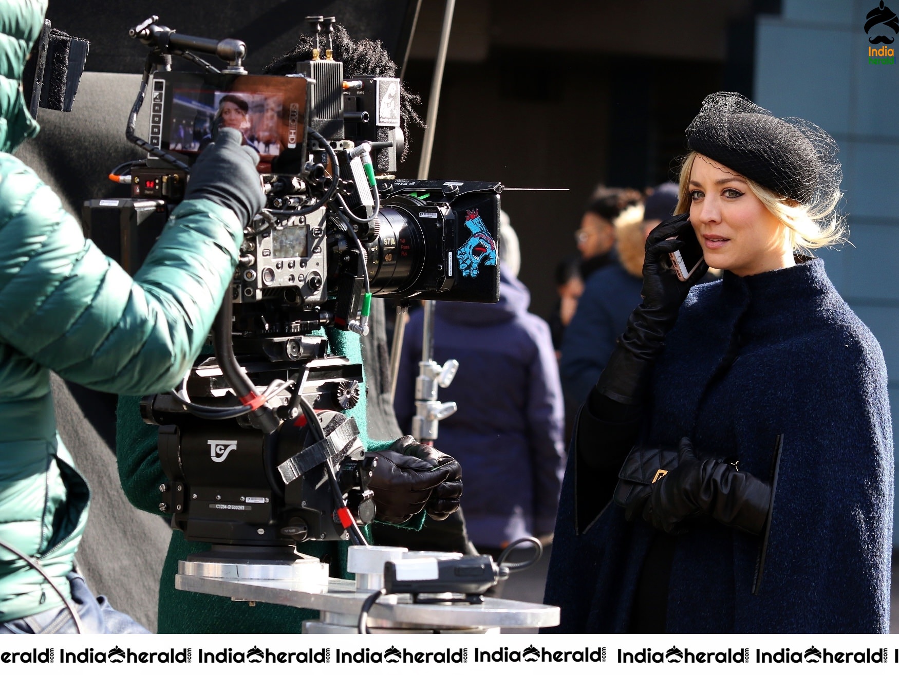 Kaley Cuoco spotted fliming of The Flight Attendant in NYC