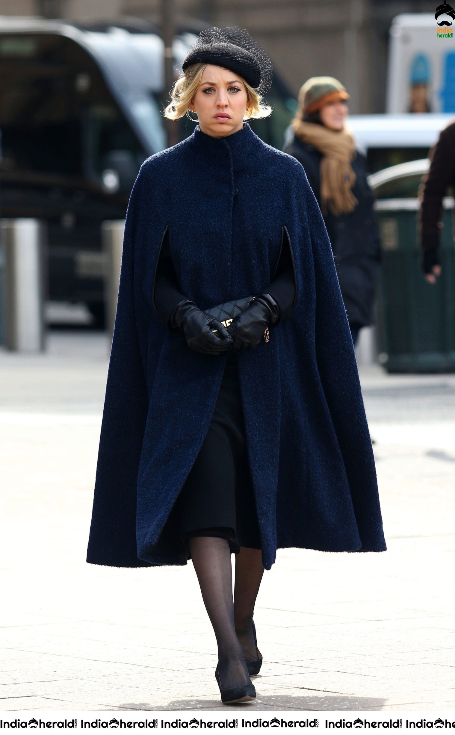 Kaley Cuoco spotted fliming of The Flight Attendant in NYC