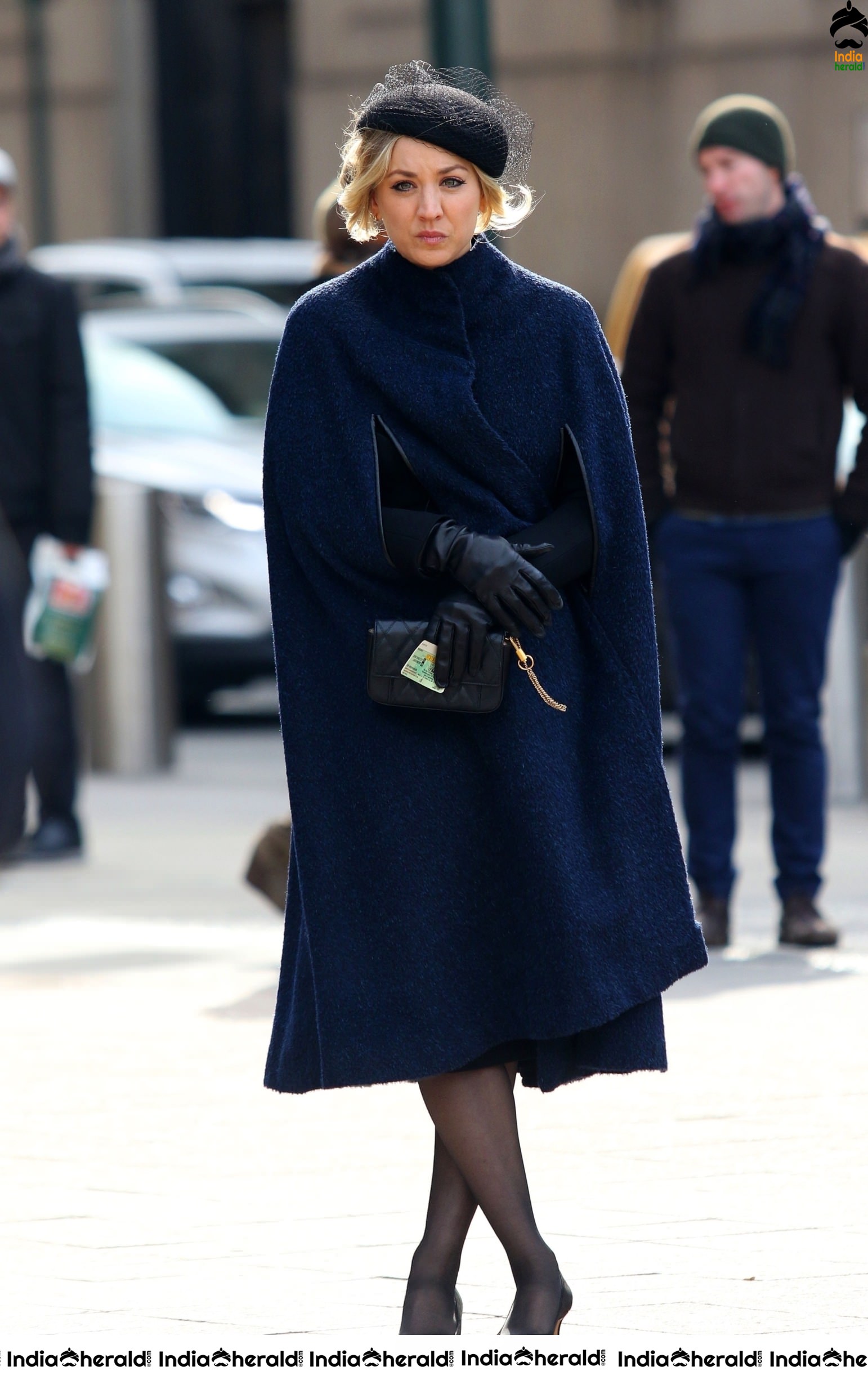 Kaley Cuoco spotted fliming of The Flight Attendant in NYC