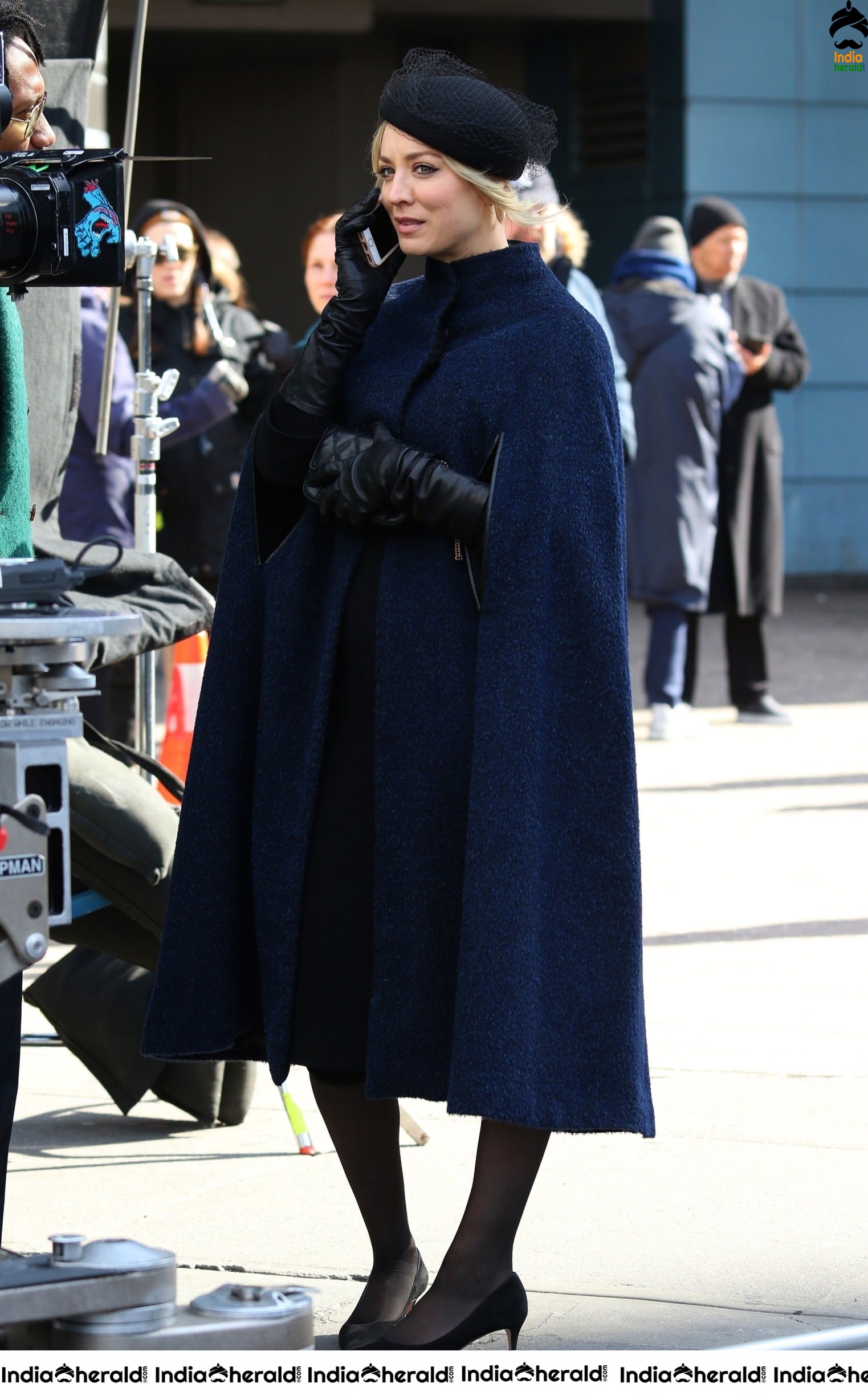 Kaley Cuoco spotted fliming of The Flight Attendant in NYC