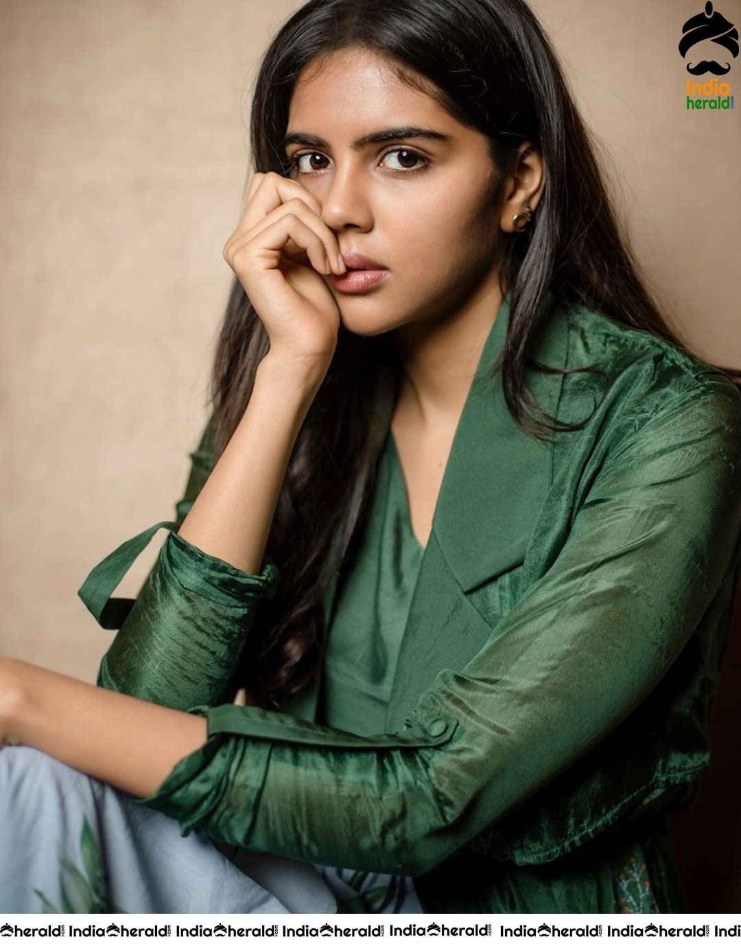 Kalyani Priyadarshan from the promotions of her debut Tamil flick Hero