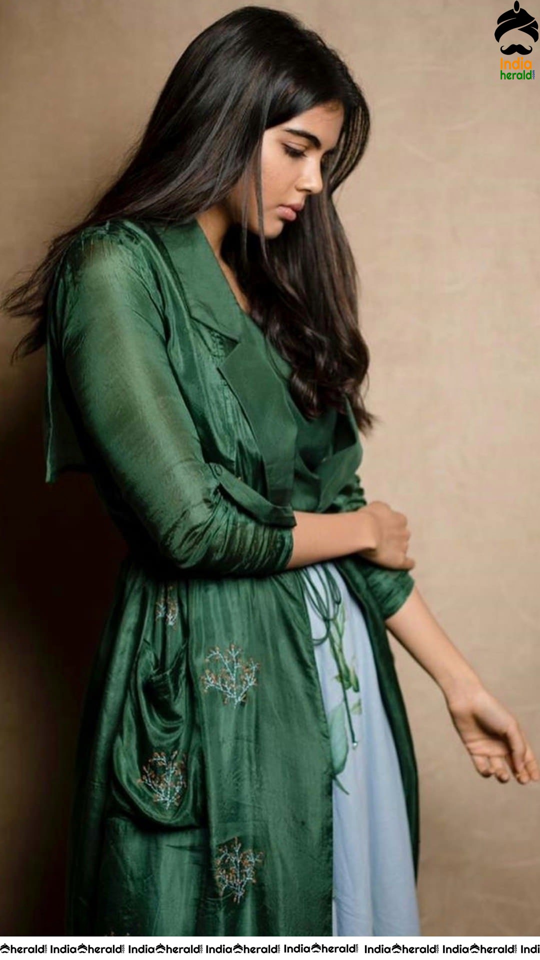 Kalyani Priyadarshan from the promotions of her debut Tamil flick Hero