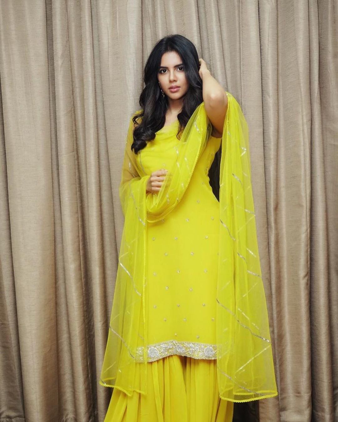 Kalyani Priyadarshan Looking Too Pretty In A Bright Yellow Dress