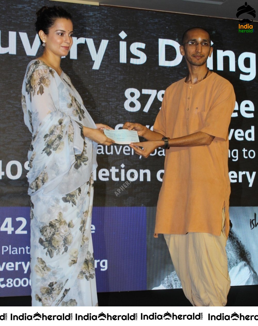 Kangana Ranaut At Cauvery Calling Campaign Set 1