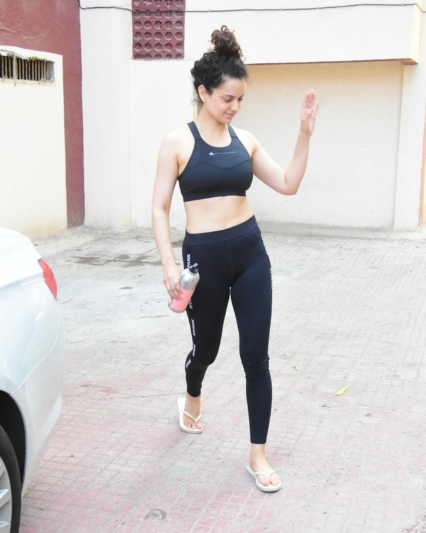 Kangana Ranaut Spotted In Gym Dress At Andheri