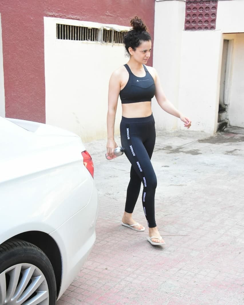 Kangana Ranaut Spotted In Gym Dress At Andheri