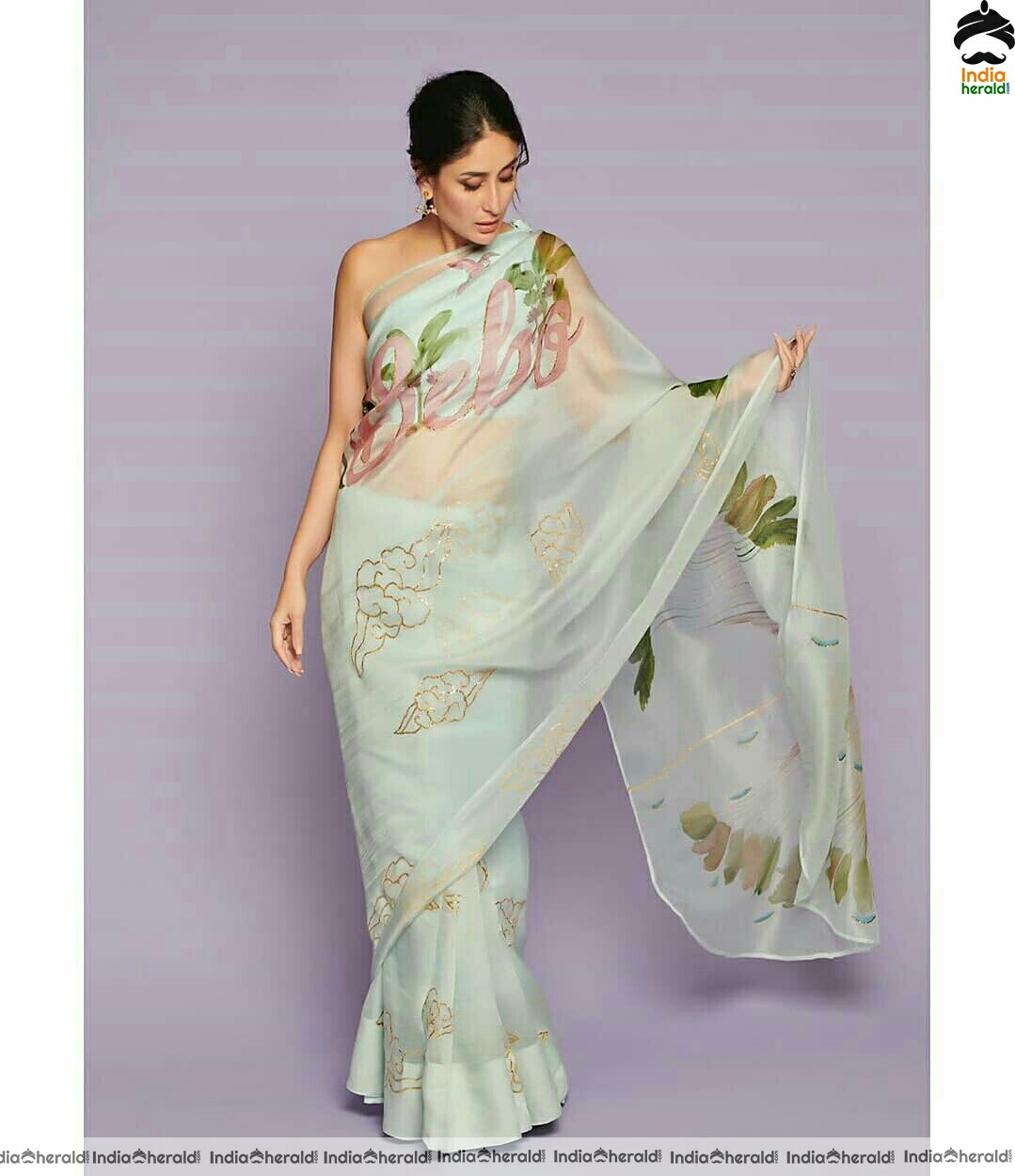 Kareena Kapoor Hot Transparent Sleeveless Blouse Saree Stills