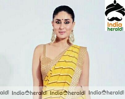 Kareena kapoor Hot Yellow Saree Stills