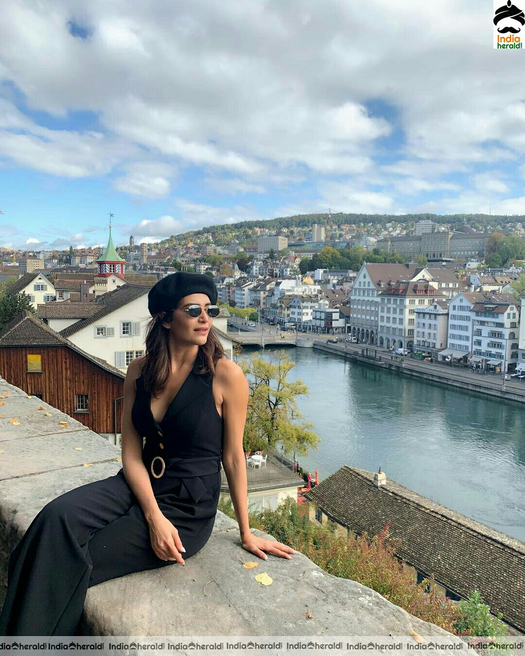 Karishma Tanna Cute Black Dress stills