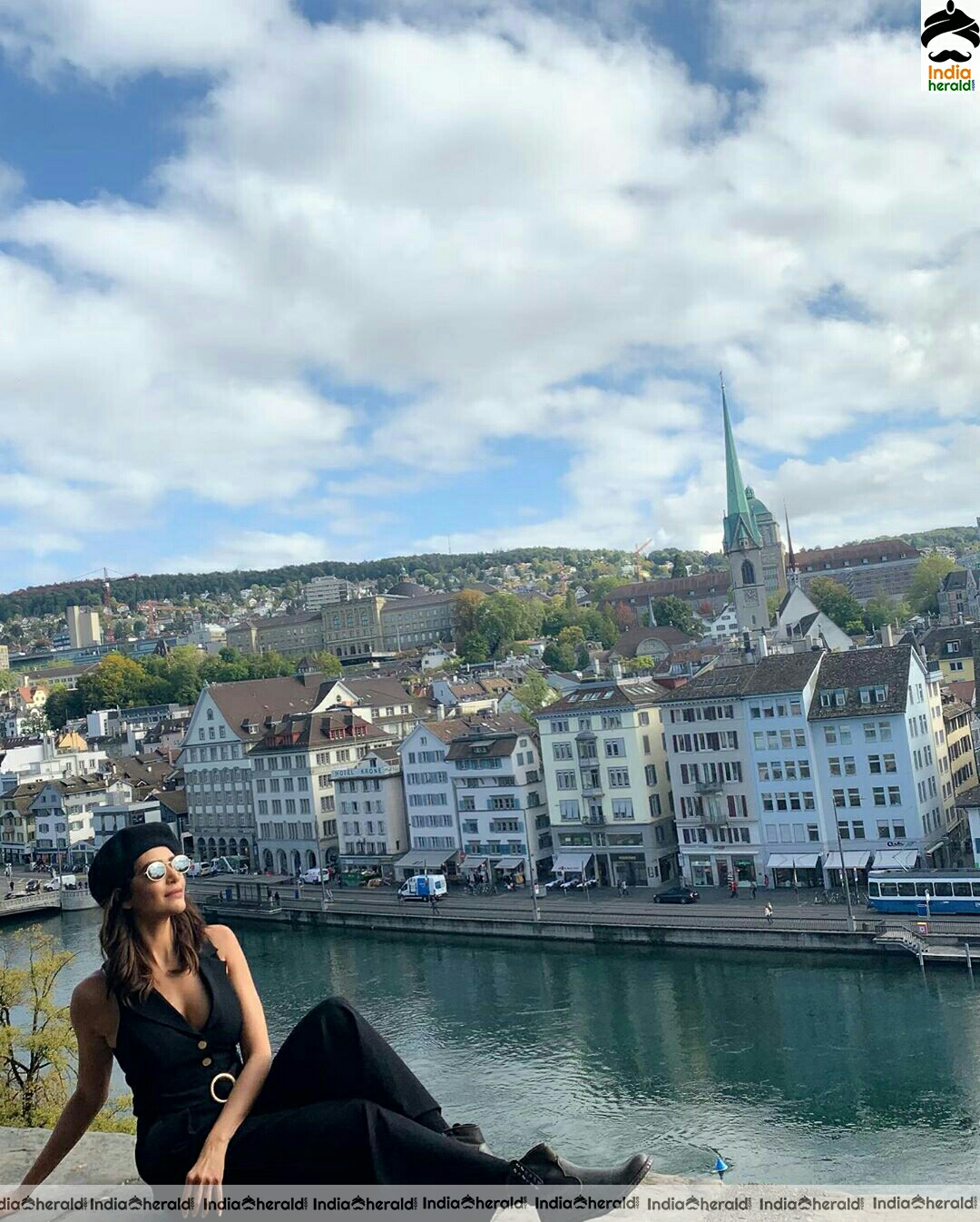 Karishma Tanna Cute Black Dress stills