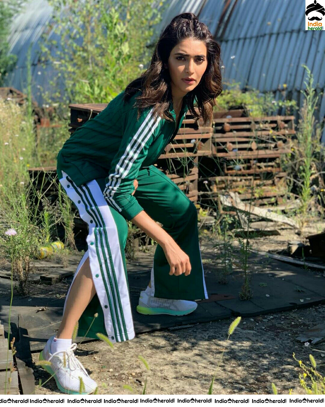 Karishma Tanna Delightful In Green Colour Sports Dress