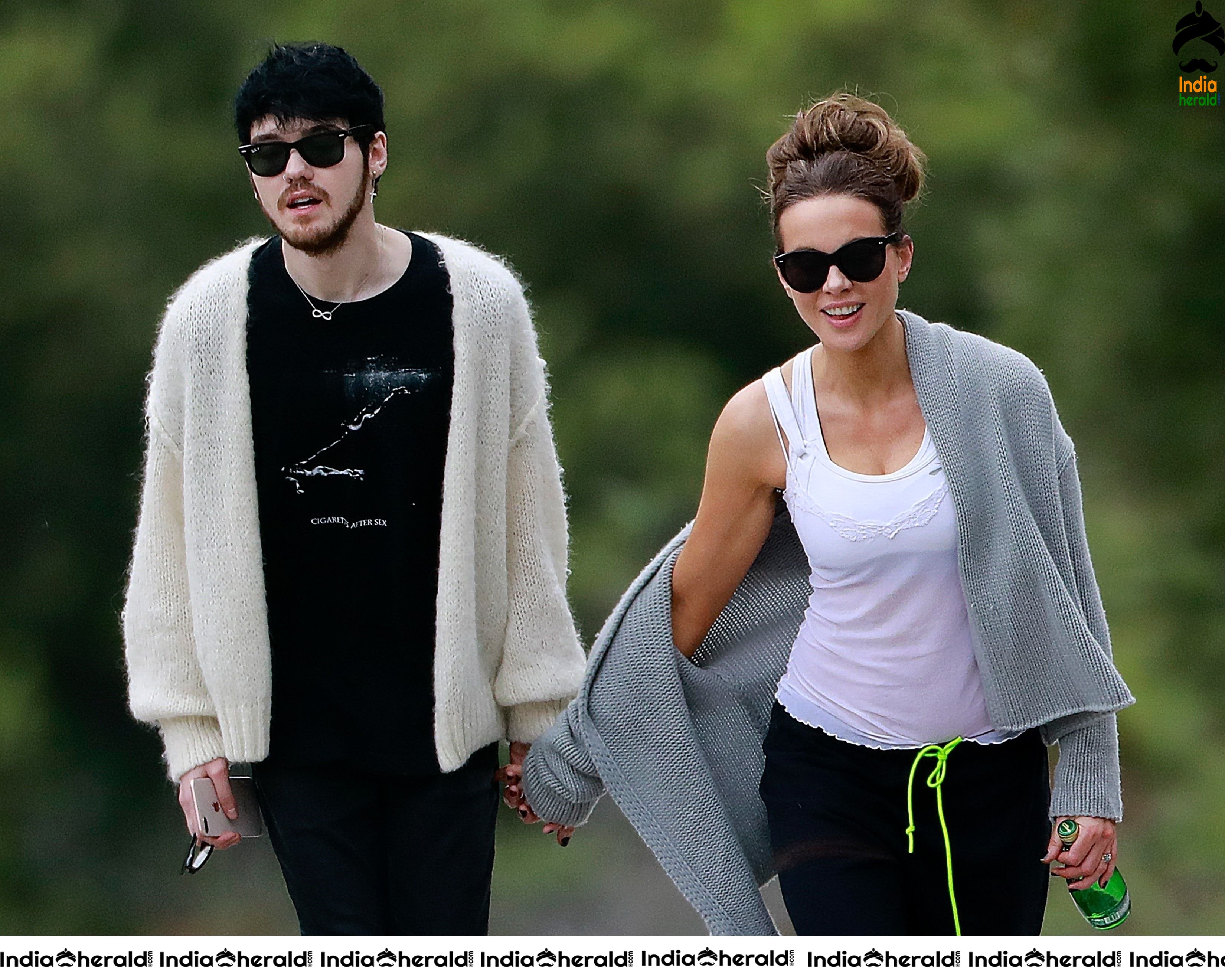 Kate Beckinsale takes a walk with her Boyfriend in Brentwood during Lockdown