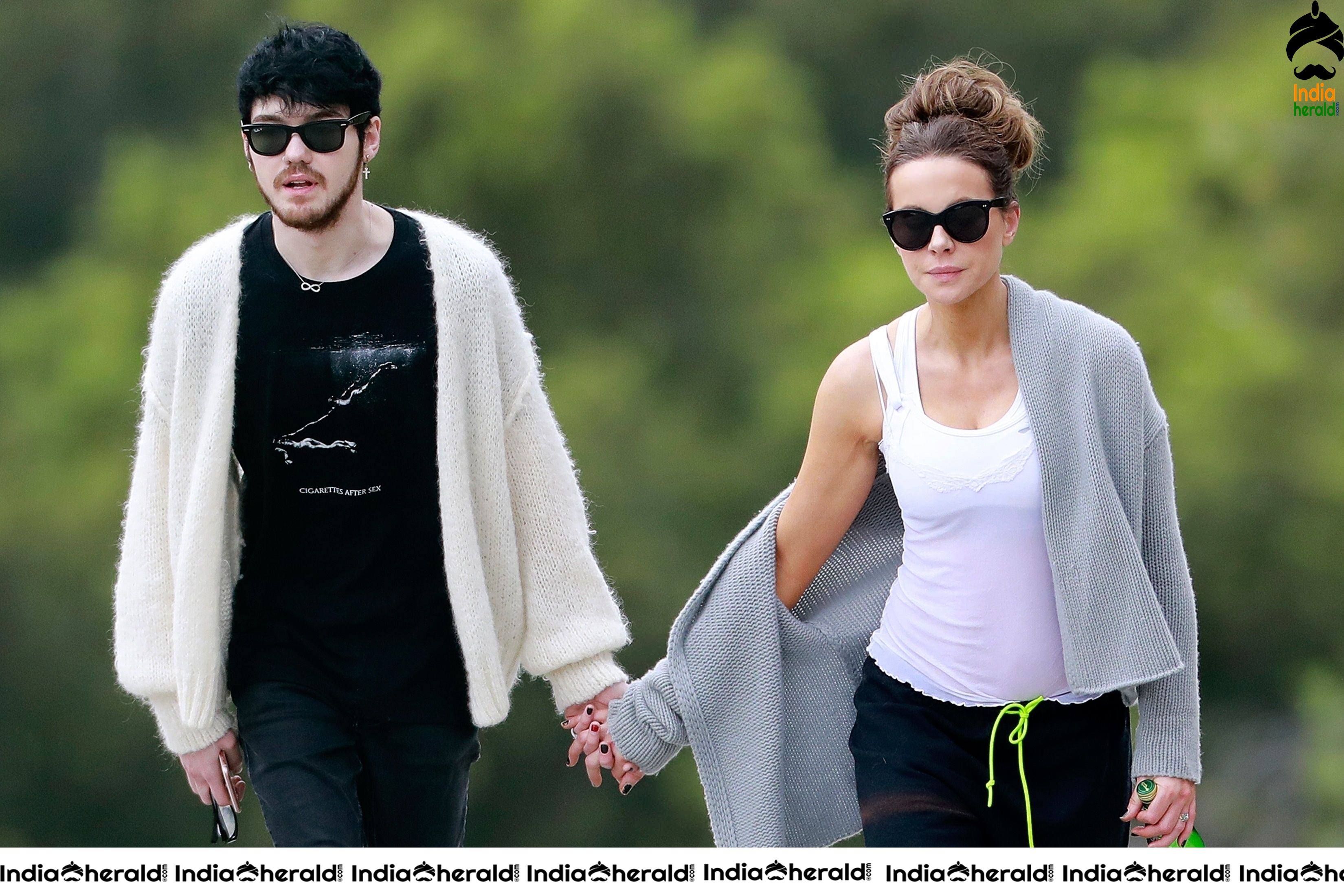 Kate Beckinsale takes a walk with her Boyfriend in Brentwood during Lockdown