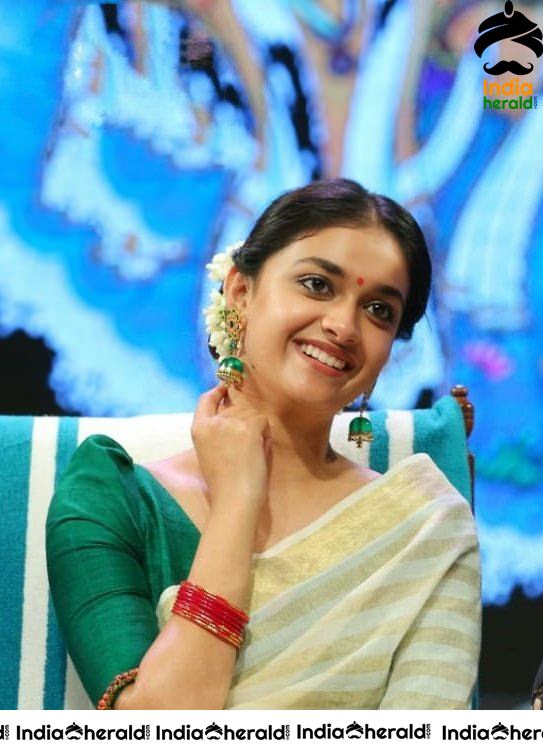 Keerthy Suresh Spotted In Malayalam Style Saree During An Event