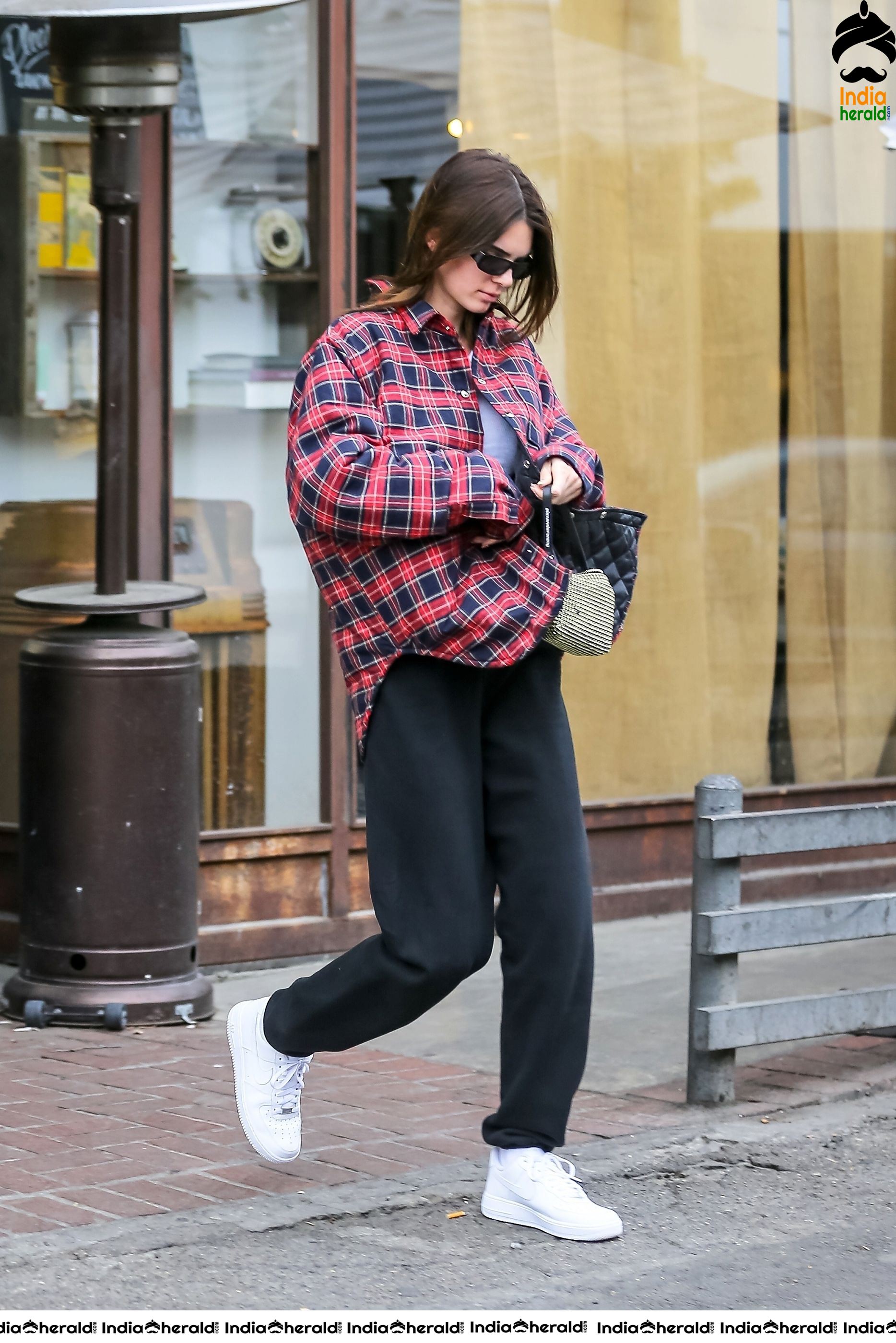 Kendall Jenner Out for a coffee run at Alfred Coffee on Melrose Place