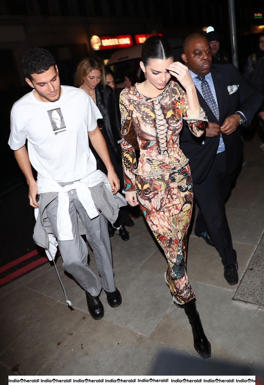 Kendall Jenner outside the LOVE Magazine party at London Fashion Week