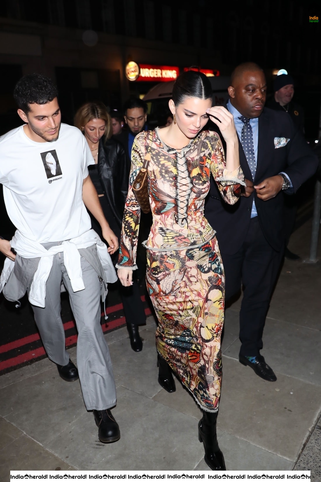 Kendall Jenner outside the LOVE Magazine party at London Fashion Week