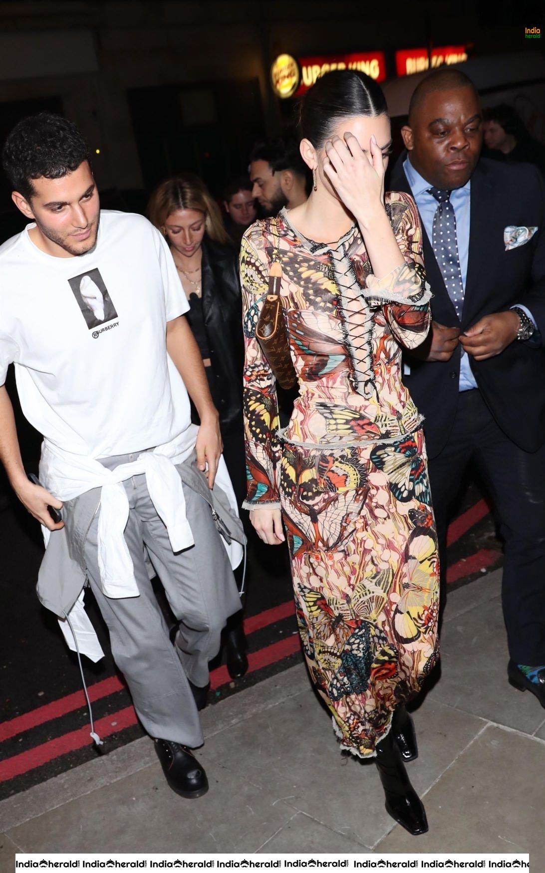 Kendall Jenner outside the LOVE Magazine party at London Fashion Week