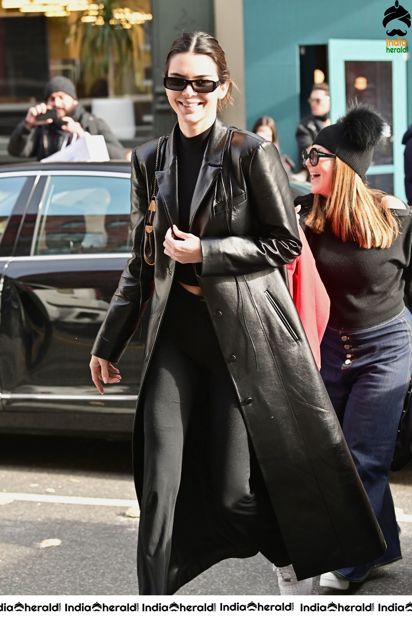 Kendall Jenner spotted leaving Sadelles restaurant in SoHo