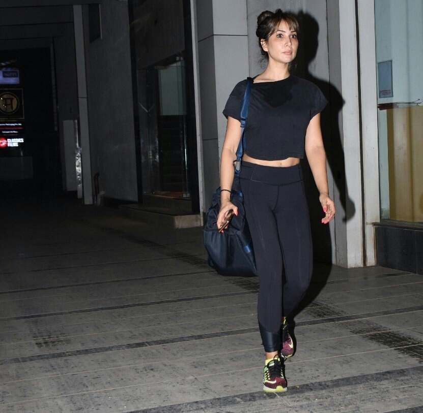 Kim Sharma Seen At A Gym