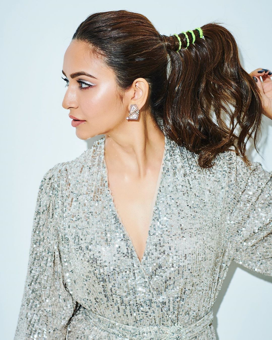 Kriti Kharbanda In A Short Glittering Dress